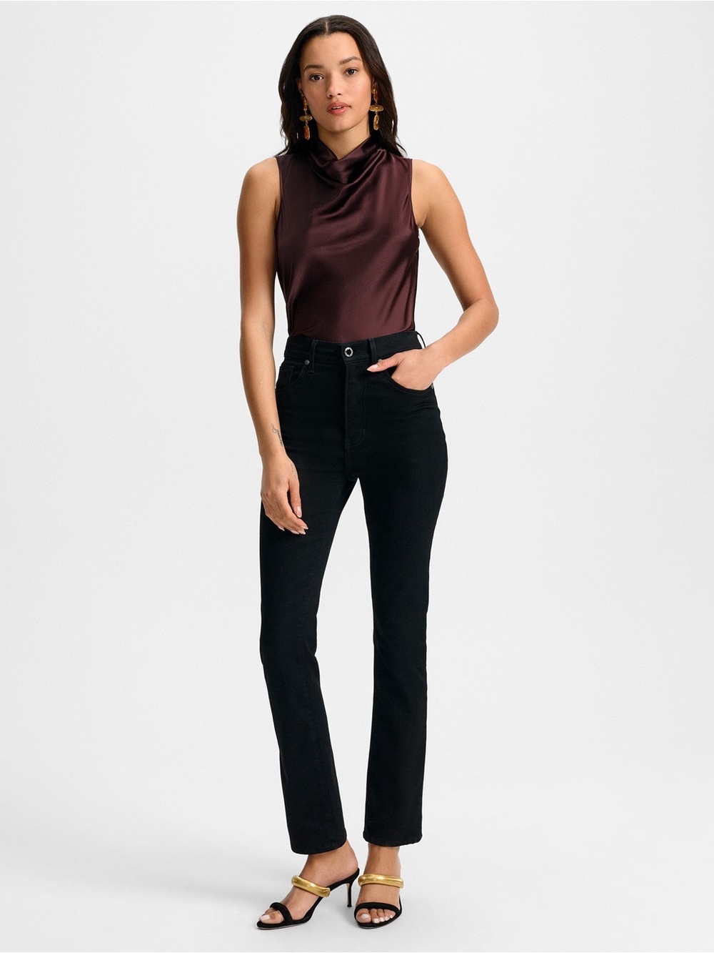 Veronica Beard Lydia High-Rise Ultra-Slim Jeans Onyx Black Size 25 NWT $298